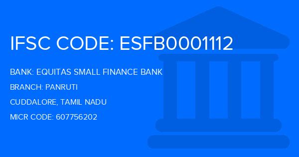 Equitas Small Finance Bank Panruti Branch IFSC Code