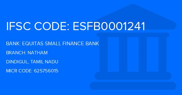 Equitas Small Finance Bank Natham Branch IFSC Code
