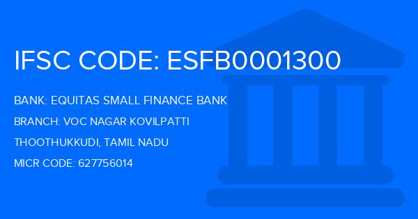 Equitas Small Finance Bank Voc Nagar Kovilpatti Branch IFSC Code