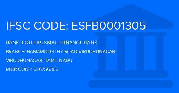 Equitas Small Finance Bank Ramamoorthy Road Virudhunagar Branch IFSC Code