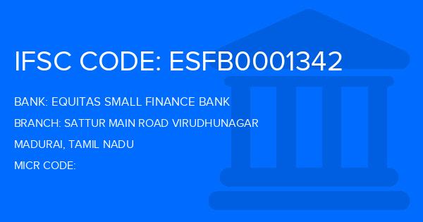 Equitas Small Finance Bank Sattur Main Road Virudhunagar Branch IFSC Code