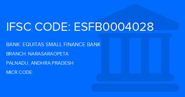 Equitas Small Finance Bank Narasaraopeta Branch IFSC Code