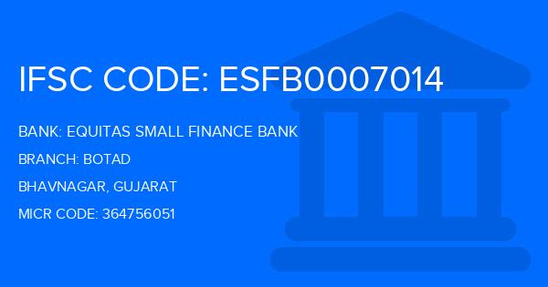 Equitas Small Finance Bank Botad Branch IFSC Code