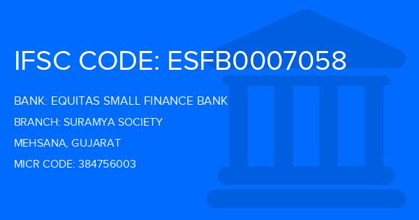 Equitas Small Finance Bank Suramya Society Branch IFSC Code
