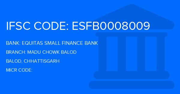 Equitas Small Finance Bank Madu Chowk Balod Branch IFSC Code