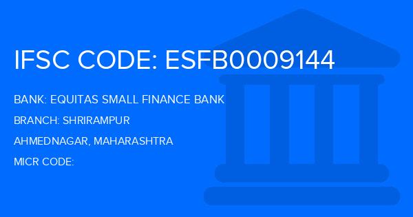 Equitas Small Finance Bank Shrirampur Branch IFSC Code