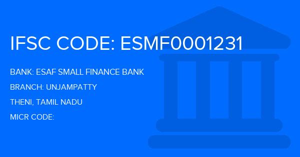 Esaf Small Finance Bank Unjampatty Branch IFSC Code