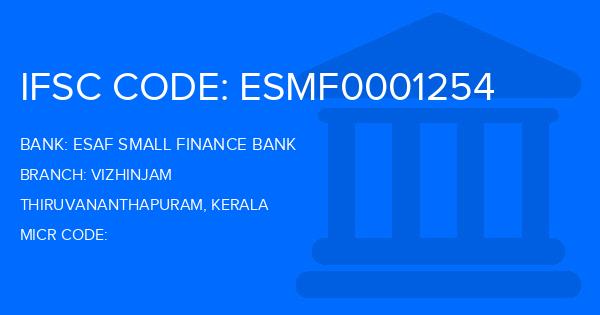 Esaf Small Finance Bank Vizhinjam Branch IFSC Code
