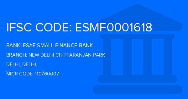 Esaf Small Finance Bank New Delhi Chittaranjan Park Branch IFSC Code
