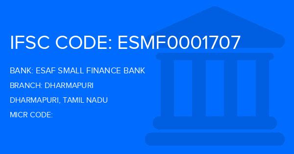 Esaf Small Finance Bank Dharmapuri Branch IFSC Code