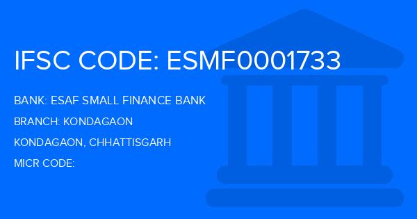 Esaf Small Finance Bank Kondagaon Branch IFSC Code