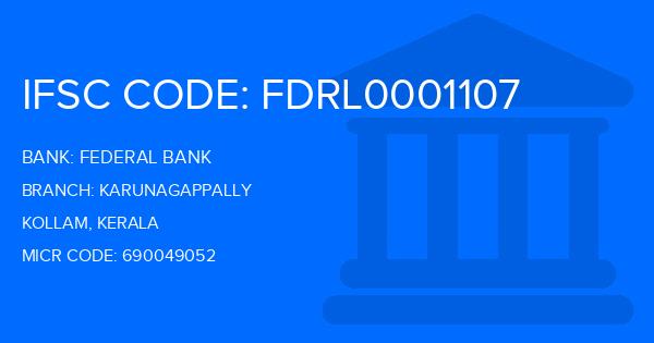 Federal Bank Karunagappally Branch IFSC Code