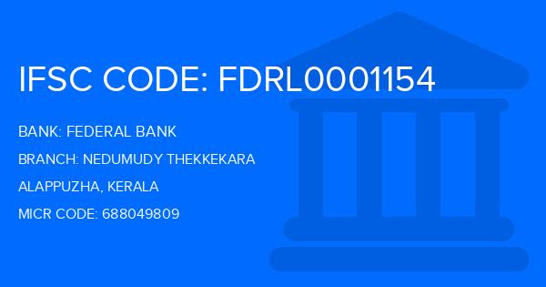Federal Bank Nedumudy Thekkekara Branch IFSC Code