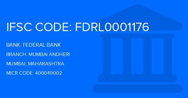 Federal Bank Mumbai Andheri Branch IFSC Code
