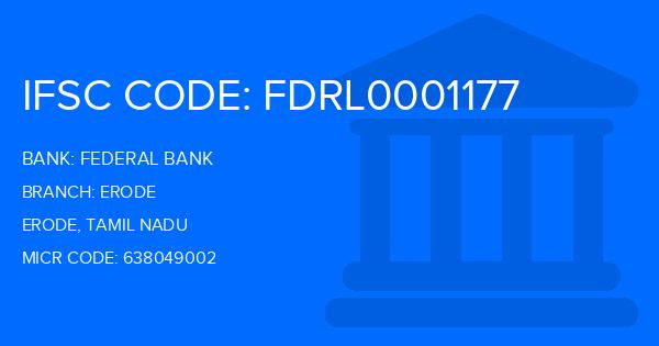 Federal Bank Erode Branch IFSC Code