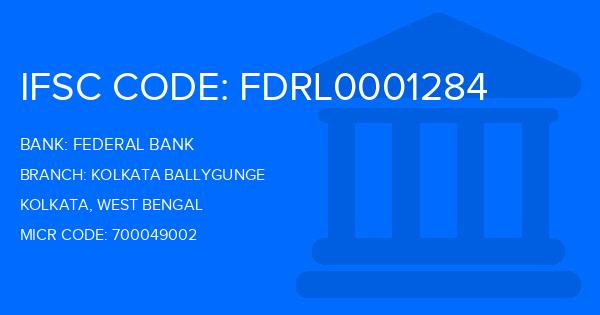 Federal Bank Kolkata Ballygunge Branch IFSC Code