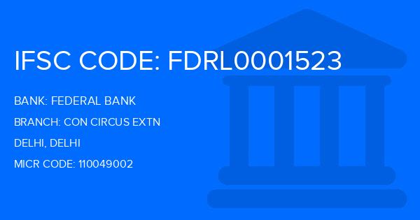 Federal Bank Con Circus Extn Branch IFSC Code