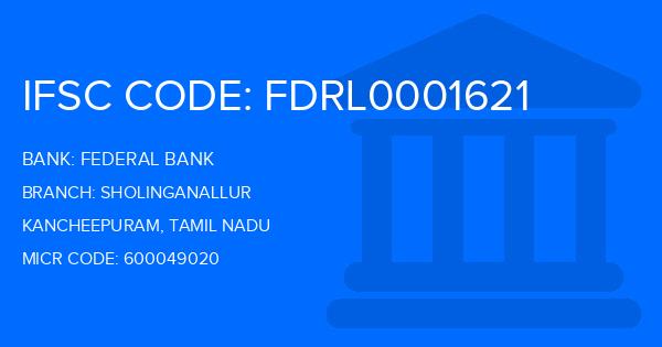 Federal Bank Sholinganallur Branch IFSC Code