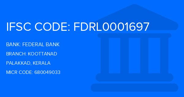 Federal Bank Koottanad Branch IFSC Code