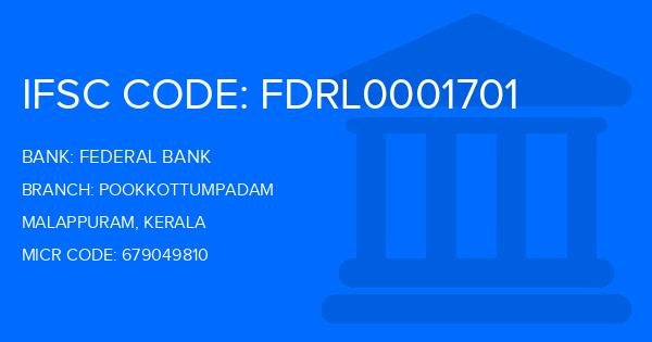Federal Bank Pookkottumpadam Branch IFSC Code