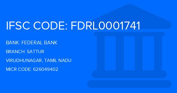 Federal Bank Sattur Branch IFSC Code