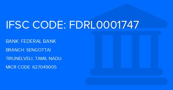 Federal Bank Sengottai Branch IFSC Code