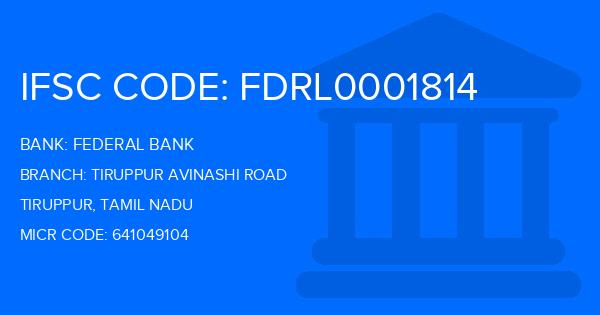 Federal Bank Tiruppur Avinashi Road Branch IFSC Code