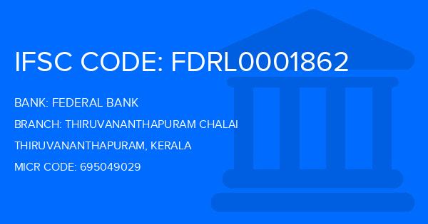 Federal Bank Thiruvananthapuram Chalai Branch IFSC Code