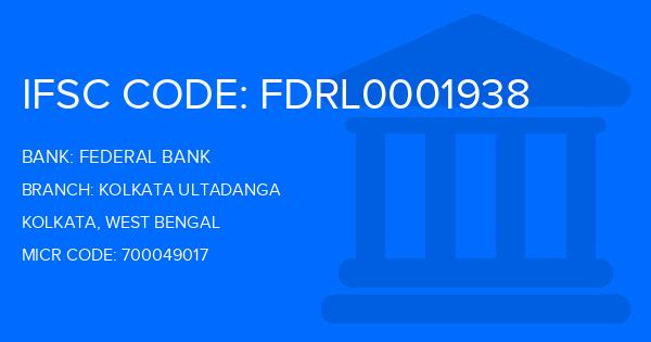 Federal Bank Kolkata Ultadanga Branch IFSC Code