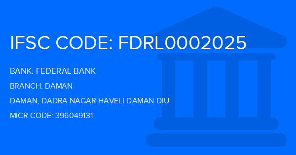 Federal Bank Daman Branch IFSC Code