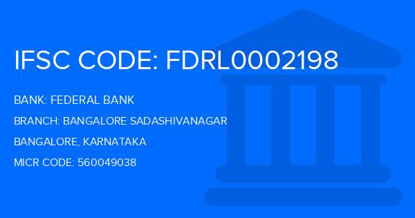 Federal Bank Bangalore Sadashivanagar Branch IFSC Code
