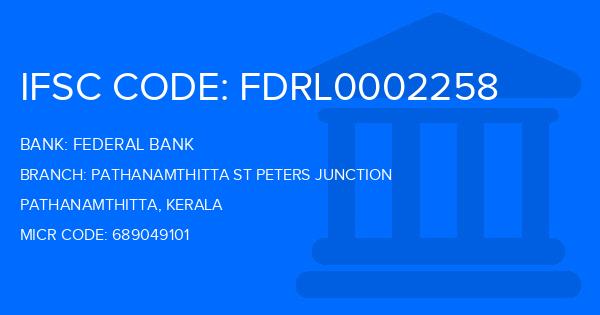 Federal Bank Pathanamthitta St Peters Junction Branch IFSC Code