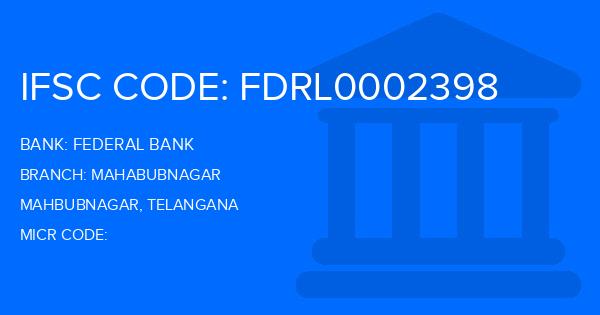 Federal Bank Mahabubnagar Branch IFSC Code