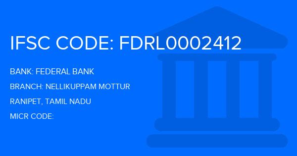 Federal Bank Nellikuppam Mottur Branch IFSC Code