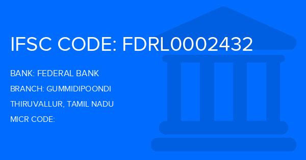 Federal Bank Gummidipoondi Branch IFSC Code