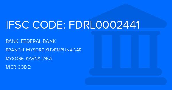 Federal Bank Mysore Kuvempunagar Branch IFSC Code
