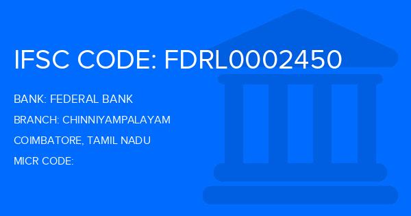 Federal Bank Chinniyampalayam Branch IFSC Code