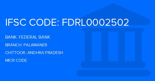 Federal Bank Palamaner Branch IFSC Code