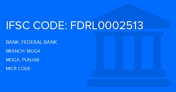 Federal Bank Moga Branch IFSC Code
