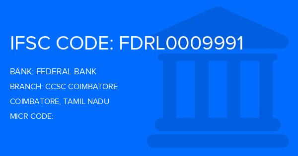 Federal Bank Ccsc Coimbatore Branch IFSC Code