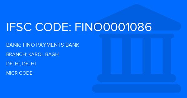 Fino Payments Bank Karol Bagh Branch IFSC Code