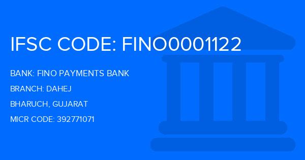 Fino Payments Bank Dahej Branch IFSC Code