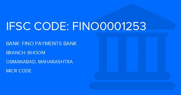 Fino Payments Bank Bhoom Branch IFSC Code
