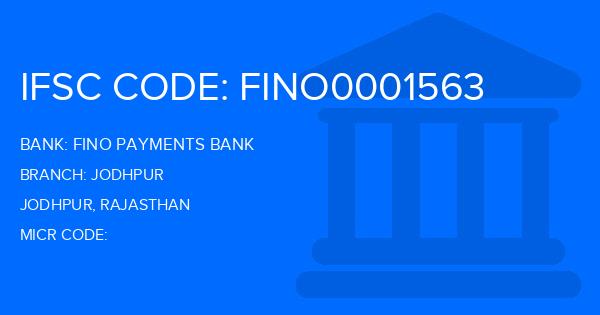 Fino Payments Bank Jodhpur Branch IFSC Code