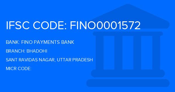 Fino Payments Bank Bhadohi Branch IFSC Code