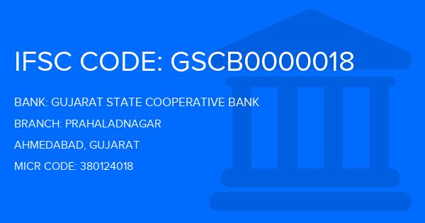 Gujarat State Cooperative Bank Prahaladnagar Branch IFSC Code