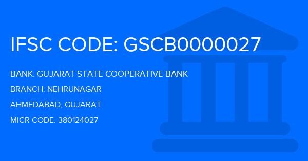 Gujarat State Cooperative Bank Nehrunagar Branch IFSC Code