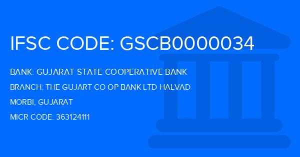 Gujarat State Cooperative Bank The Gujart Co Op Bank Ltd Halvad Branch IFSC Code