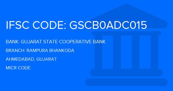 Gujarat State Cooperative Bank Rampura Bhankoda Branch IFSC Code