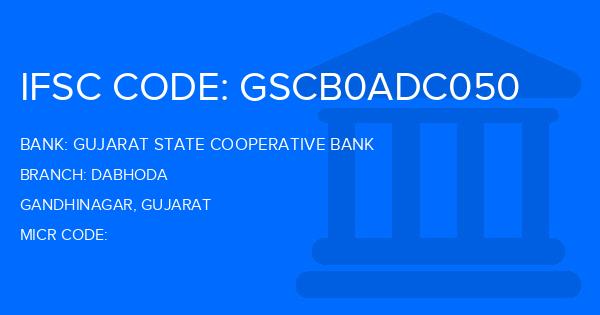 Gujarat State Cooperative Bank Dabhoda Branch IFSC Code